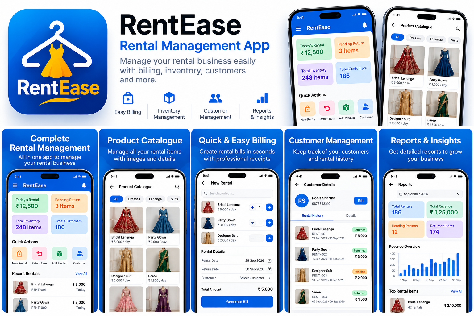 RentEase wide product showcase